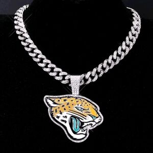 Jacksonville Jaguars 20" iced chain Necklace. 24" Available